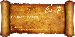 Csupor Petra névjegykártya